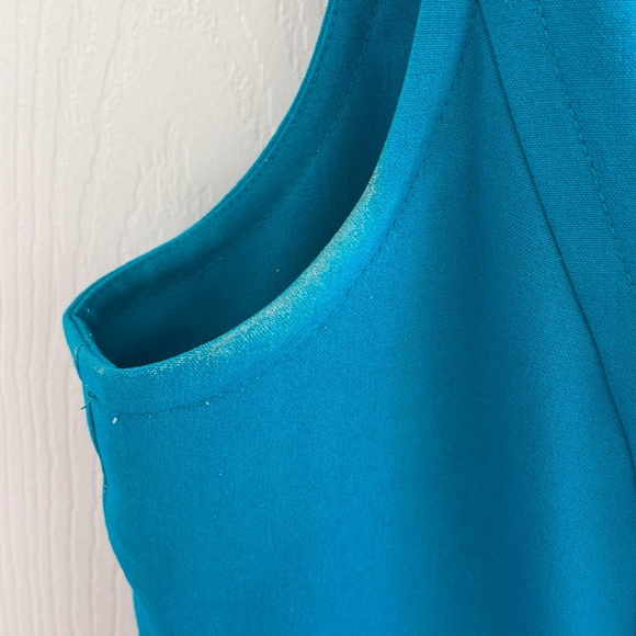 Sleeveless teal dress - Picture 4 of 7